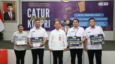 Sekretaris Korpri Resmi Tutup Turnamen Catur Tingkat Kemendagri dan BNPP