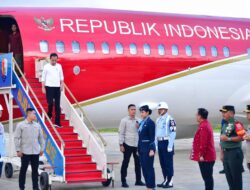 Pj. Gubernur Sultra Sambut Kedatangn Presiden RI di Lanud Haluoleo