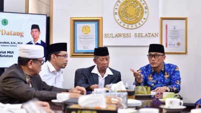 Perkuat Kerjasama dan Sinergi, Pj Gubernur Prof Zudan Temui Pengurus MUI Sulsel