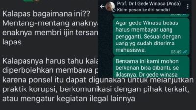Meskipun Dipenjara, Ternyata Winasa Masih Bisa Pegang HP dan Bermanuver