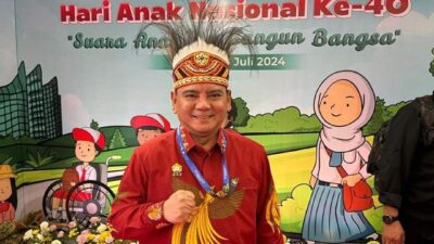 Pj Gubernur Sultra Hadiri Puncak Peringatan Hari Anak Nasional ke-40 Tahun 2024 Di Papua