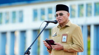 Sekda Sultra Pimpin Apel Gabungan Lingkup Pemprov. Sultra