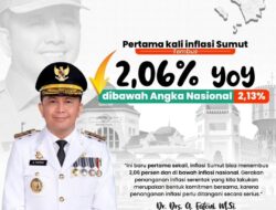 Inflasi Sumatera Utara Menurun di Bawah Inflasi Nasional, Gerakan Penanganan Inflasi Serentak Berhasil