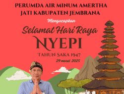Direktur Beserta Staf Perumda Air Minum Amertha Jati Kabupaten Jembrana Mengucapkan Selamat Hari Raya Nyepi Tahun Baru Caka 1947