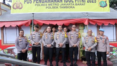 Kapolres Metro Jakbar Pastikan Keamanan Malam Takbiran, Tinjau Pospam dan Kampoeng Ramadhan