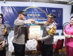 Kapolres dan Bhayangkari Polres Pelabuhan Makassar Beri Semangat Personel Ops Ketupat 2025