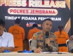 Polres Jembrana Ungkap Tiga Kasus Pencurian dan Amankan Penadah Motor Jelang Lebaran