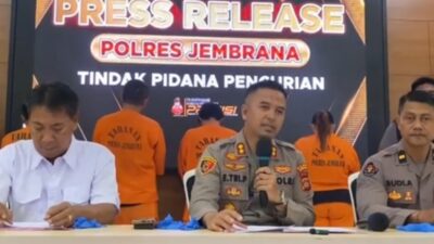Polres Jembrana Ungkap Tiga Kasus Pencurian dan Amankan Penadah Motor Jelang Lebaran
