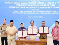 Dukung Pemanfaatan Data Tunggal, Mendagri Teken Kerja Sama dengan BPS dan Pemda