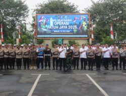 Kaur Opslat beserta Anggota Kodim 0507/Bekasi Hadiri Apel Gelar Pasukan Operasi Patuh Jaya 2025