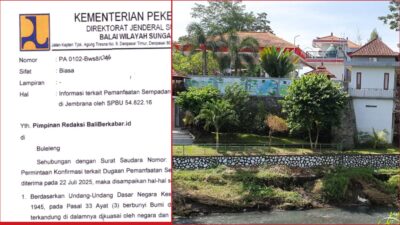BWS Bali Penida Tegaskan Ada Pelanggaran di Sempadan Sungai Ijo Gading oleh SPBU di Jembrana 