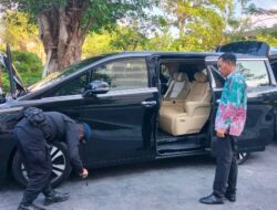 Unit Jibom Brimob Polda Bali, Sterilisasi Kendaraan Para Delegasi Chandi Summit 2025