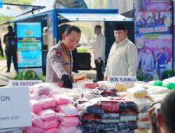 Presiden Pimpin Langsung Pemusnahan Barang Bukti 214,84 Ton Narkoba, di Lapangan Bhayangkara Jakarta