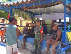 Babinsa Supiori Utara Komsos Bahas Keamanan Kemping Paskah di Supiori Barat