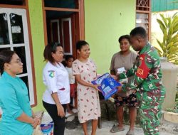 Babinsa Warsa Dampingi Pembagian Susu dan Makanan Tambahan untuk Balita di Bondifuar
