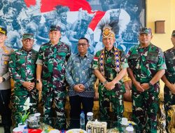 Kasdam XVII/Cenderawasih Disambut Adat Biak saat Kunker dan Penutupan TMMD Ke-128