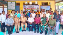 Babinsa Biak Kota Hadiri Sertijab Kepala Kampung dan Muskam Kababur