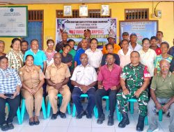 Babinsa Biak Kota Hadiri Sertijab Kepala Kampung dan Muskam Kababur