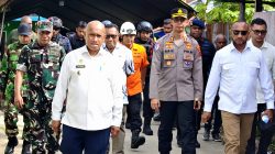 Dandim 1708/BN Dampingi Anggota DPR RI Tinjau Lokasi Ledakan Bom Sisa PD II di Biak