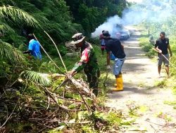 Peduli Kebersihan dan Pariwisata, Babinsa Bersama Warga Gelar Karya Bakti di Marsram