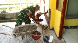 Aksi Babinsa di Sekolah Mempercepat Pekerjaan
