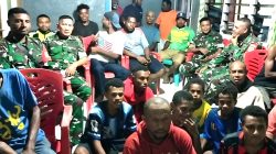 Nobar Ajang Pererat Kedekatan Koramil Biak Barat dengan Warga