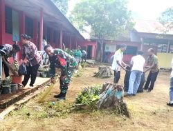 Aksi Babinsa Ciptakan Sekolah Bersih dan Nyaman