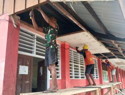 Kodim 1708/BN Rehabilitasi Gedung SMKN Pertanian Biak