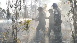 Tim Gabungan Kodim 1708/BN Berjibaku Padamkan Kebakaran Hutan di Biak