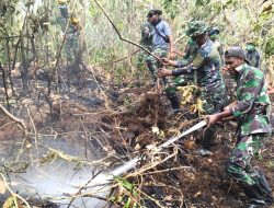 Personel Kodim 1708/BN dan Tim Gabungan Kembali Padamkan Kebakaran Hutan di Biak