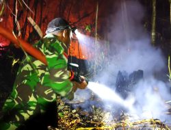 Gerak Cepat Kodim 1708/BN Padamkan Kebakaran di Kawasan Taman Anggrek Biak
