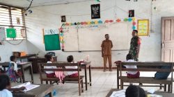Babinsa Biak Timur Berikan Wasbang kepada Murid SD Inpres Kajasbo