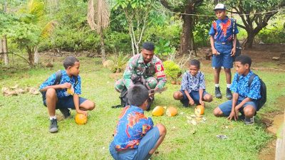 Babinsa Koramil 1708-03/Biak Barat Berikan Motivasi kepada Siswa SMP