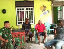 Babinsa Posramil Biak Timur Anjangsana di Kampung Mandon