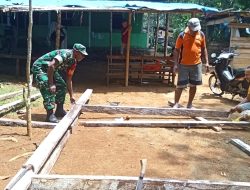 Babinsa Biak Utara Bersama Warga Laksanakan Karya Bakti