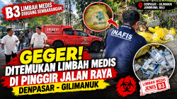 Astaga…! Kok Ada Limbah Medis Dibuang Sembarangan di Pinggir Jalan Dekat RSU Negara, Itu Ulah Siapa Ya…?