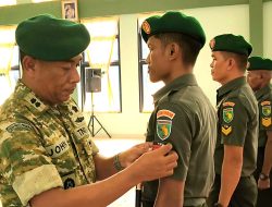 21 Prajurit Kodim 1708/BN Naik Pangkat, Dandim: Jadikan Motivasi untuk Tingkatkan Pengabdian