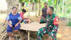 Babinsa Biak Utara Ajak Warga Yobdi Jaga Keamanan Lingkungan